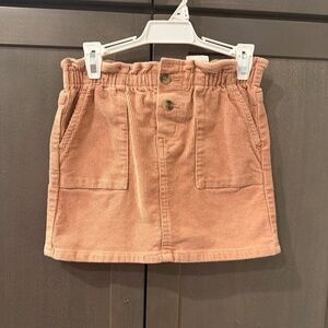 H&M Girls CORDUROY PAPERBAG SKIRT size 6